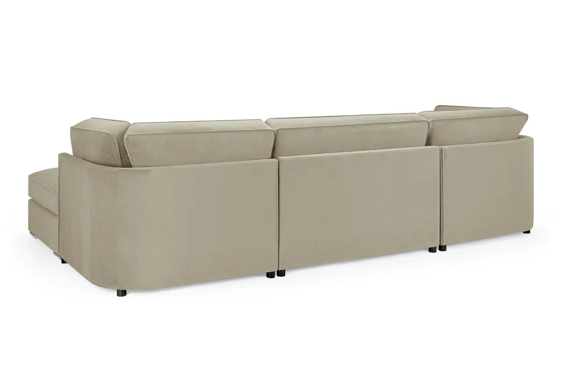 Belgravia U-Shape Corner Sofa: Plush Velvet, Modular, Family Living