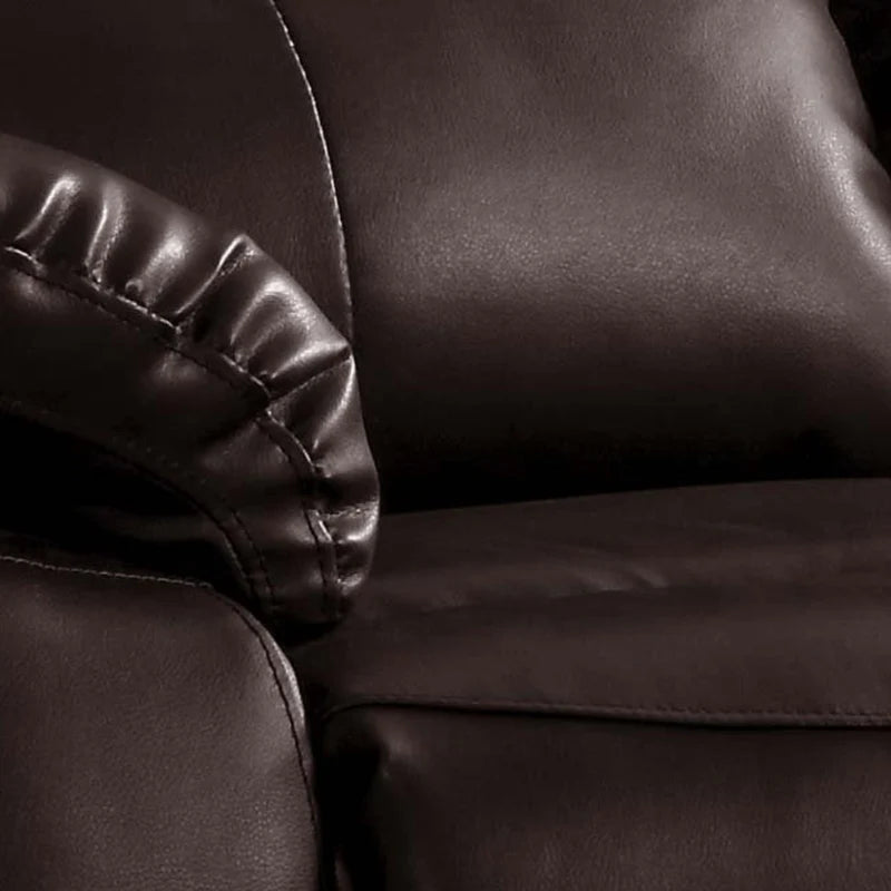 Roma 3-Seater Faux Leather Manual Recliner