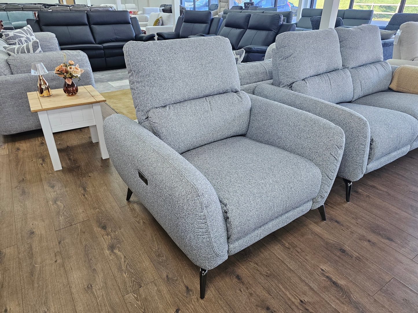 Sorrento Luxurious Grey Electric Recliner Armchair - Modern Comfort