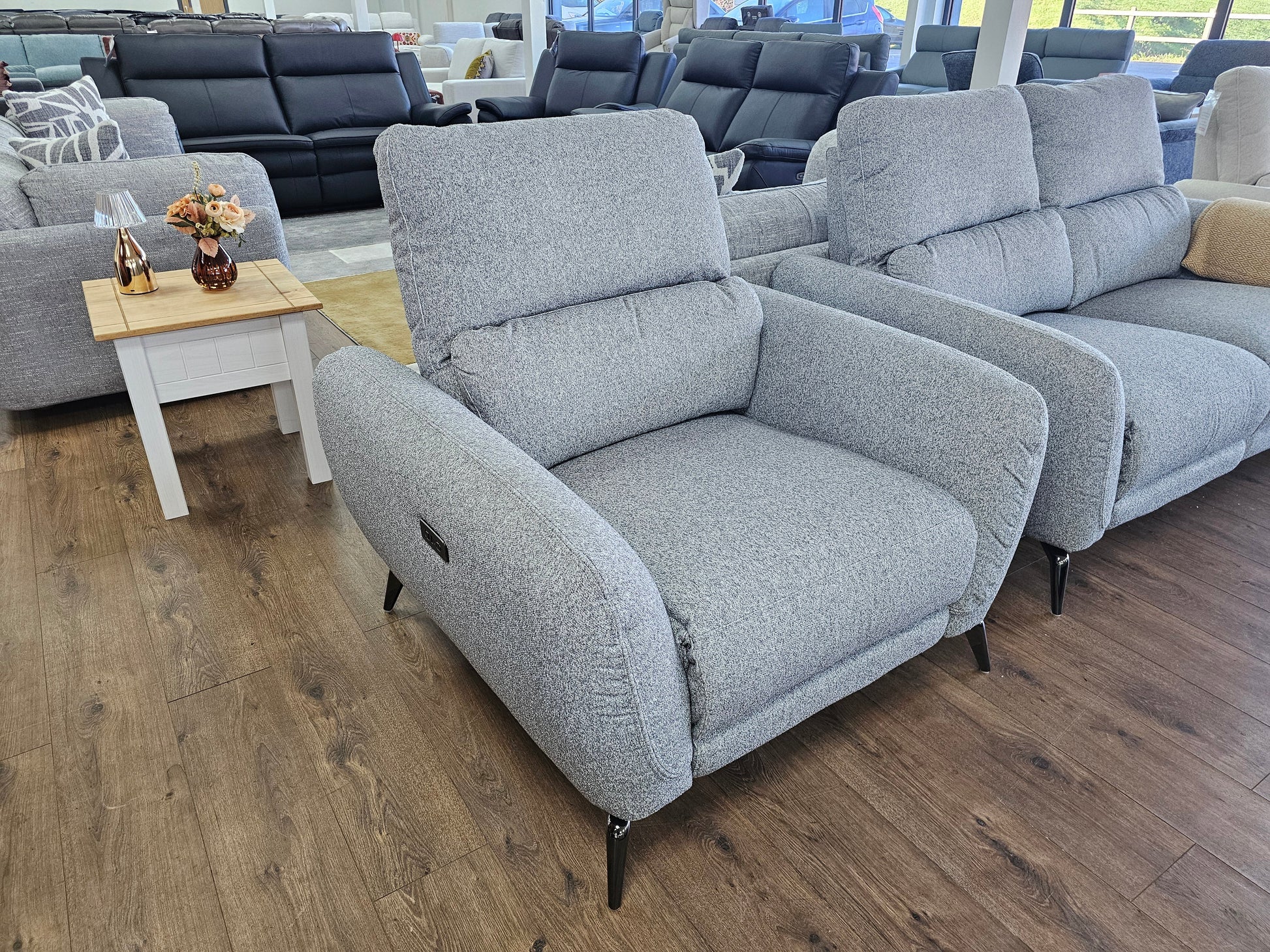 Sorrento Luxurious Grey Electric Recliner Armchair - Modern Comfort