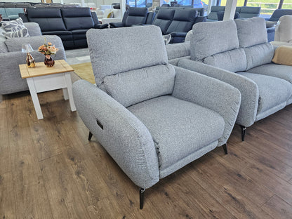 Sorrento Luxurious Grey Electric Recliner Armchair - Modern Comfort