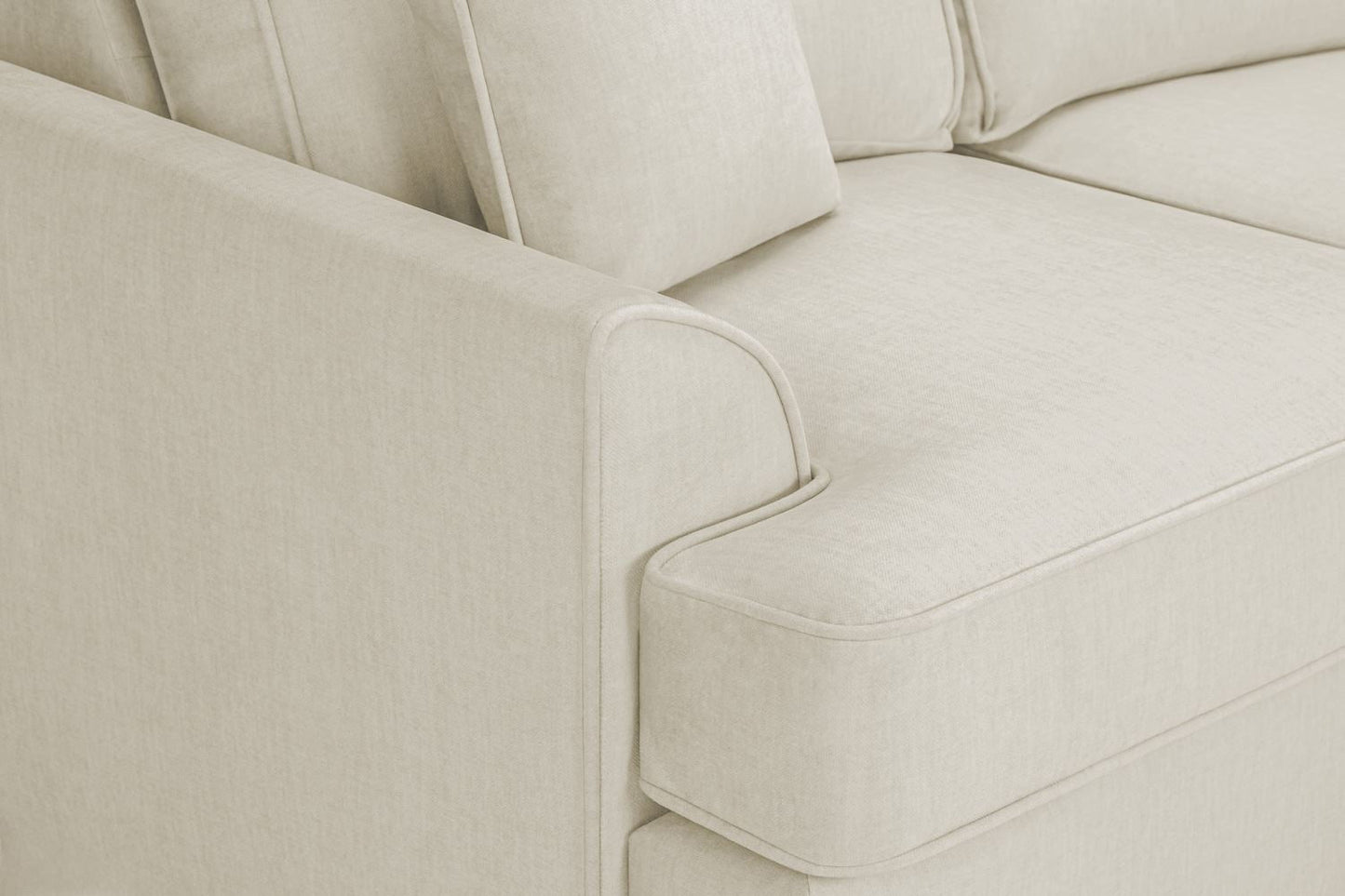 Comfortable Funk Beige Fabric Universal Corner Sofa with Foam-Filled Cushions