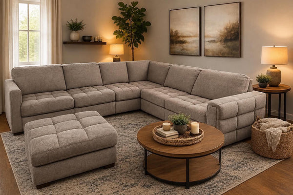 Maria Corner Sofa with Footstool Included