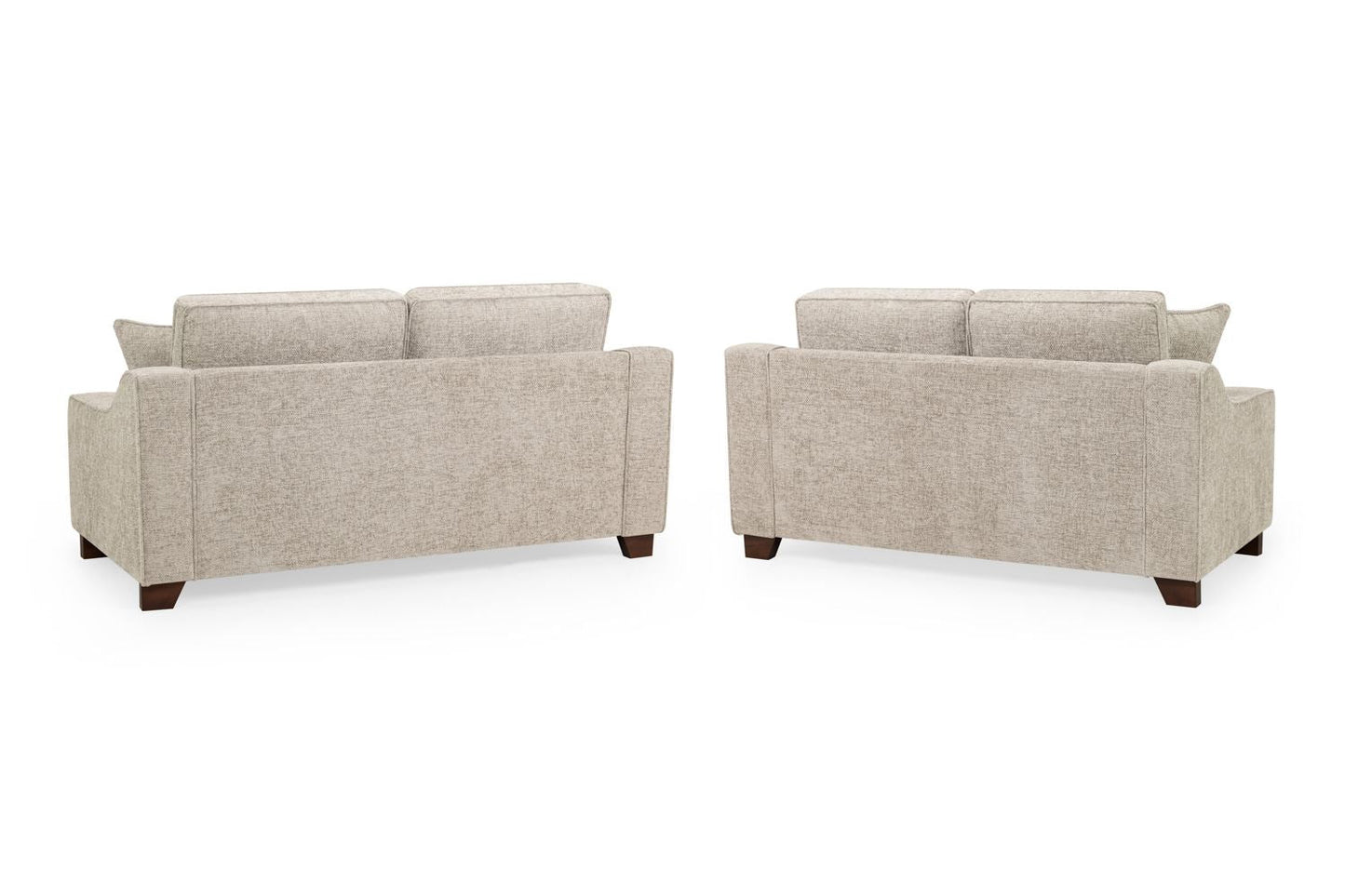 Nebraska Stone Fabric 3+2 Sofa Set: Plush, Removable Cushions, Wooden Feet