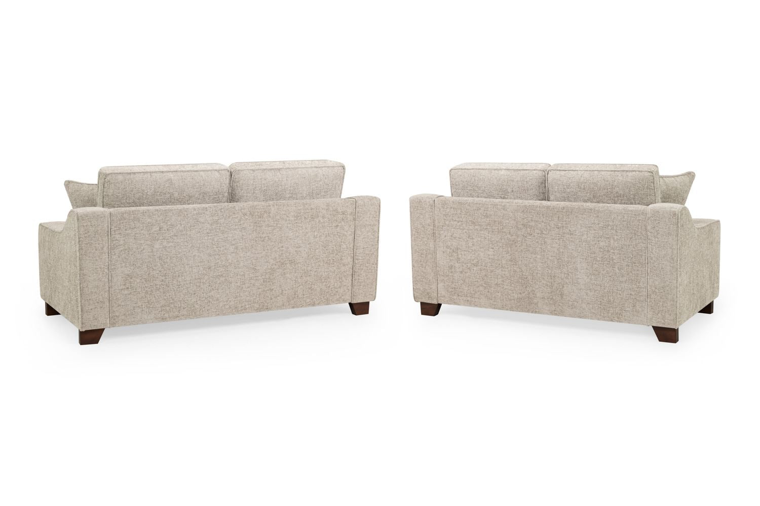 Nebraska Stone Fabric 3+2 Sofa Set: Plush, Removable Cushions, Wooden Feet