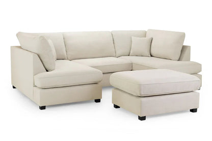 Carnaby Plush  U-Shape Corner Sofa: Spacious, Comfortable, Stylish Living Room Seating