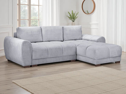 Azzuro  Universal Corner Sofa bed: Plush Velvet, Convertible Sofa with Storage