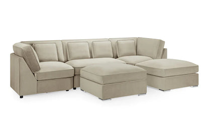 Belgravia  U-Shape Corner Sofa: Plush Velvet, Modular, Family Living