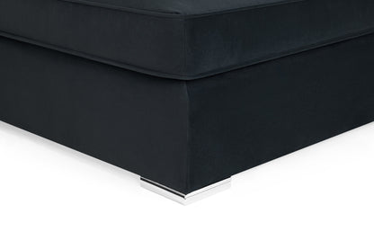Belgravia Slate U-Shape Corner Sofa: Plush Velvet, Modular, Family Living