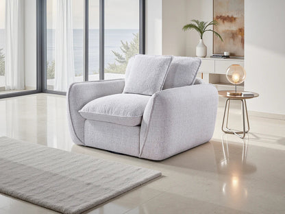 Berlin  Fabric Armchair: Contemporary Cloud-Like Comfort, Deep Cushions, Stylish Piping