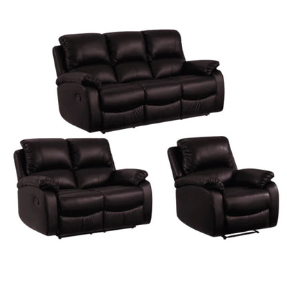 Roma 3 & 2 Seater Faux Leather Manual Recliner Sofa Sets and Armchair