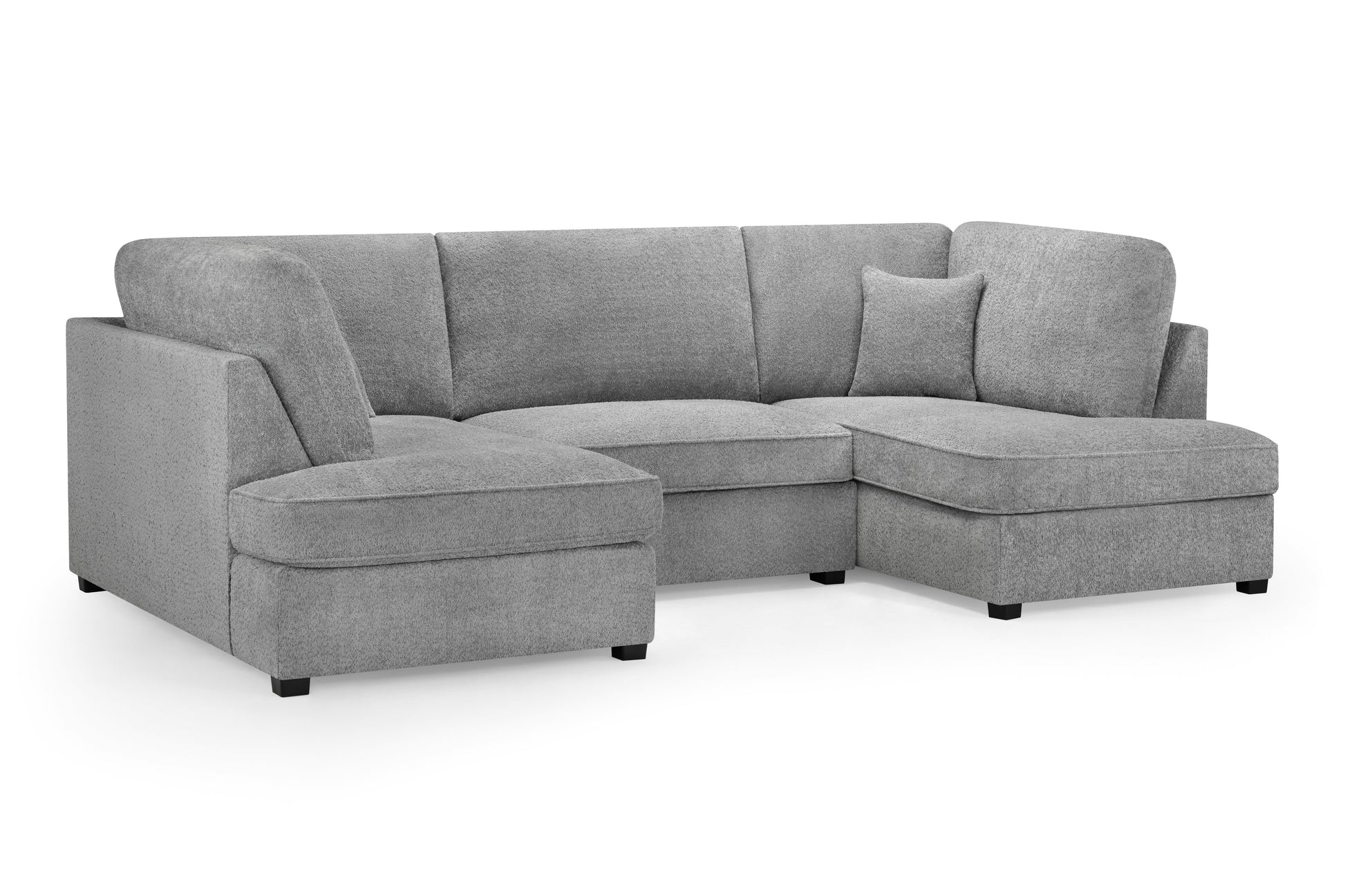 Carnaby Boucle Grey U-Shape Corner Sofa - Plush Comfort & Modern Style