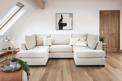 Carnaby Plush  U-Shape Corner Sofa: Spacious, Comfortable, Stylish Living Room Seating