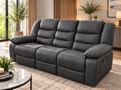 Conrad Manual Recliner Sofa 3-Seater