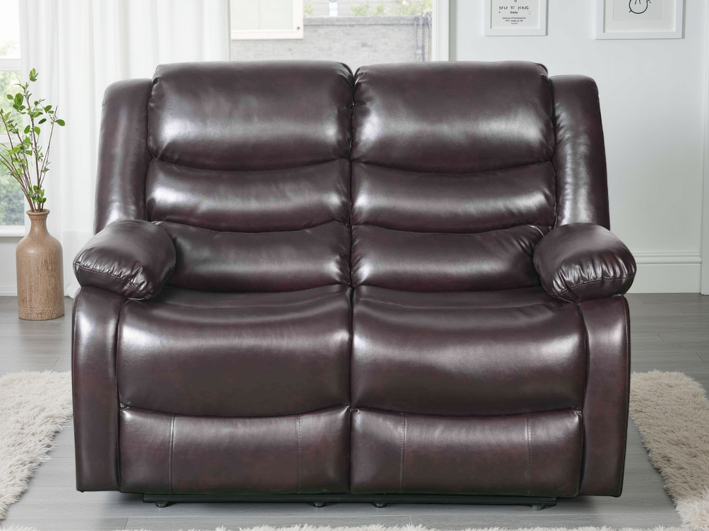 Luxurious Conrad Brown 2 Seater Manual Recliner Sofa for Ultimate Comfort