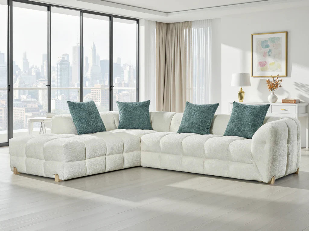Genoa L-Shape  Left Hand Corner Sofa with Deep Plush Cushioning