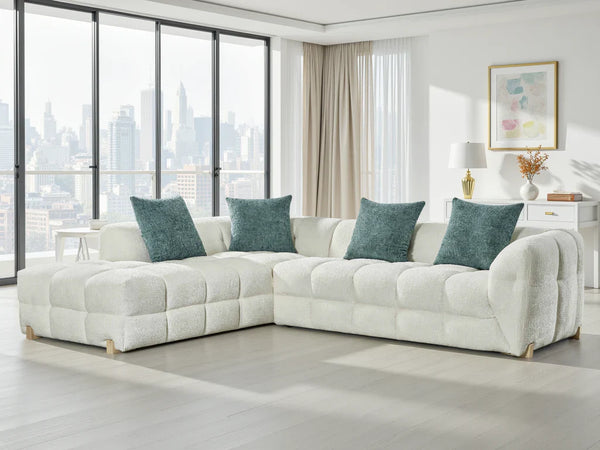 Genoa L-Shape  Left Hand Corner Sofa with Deep Plush Cushioning
