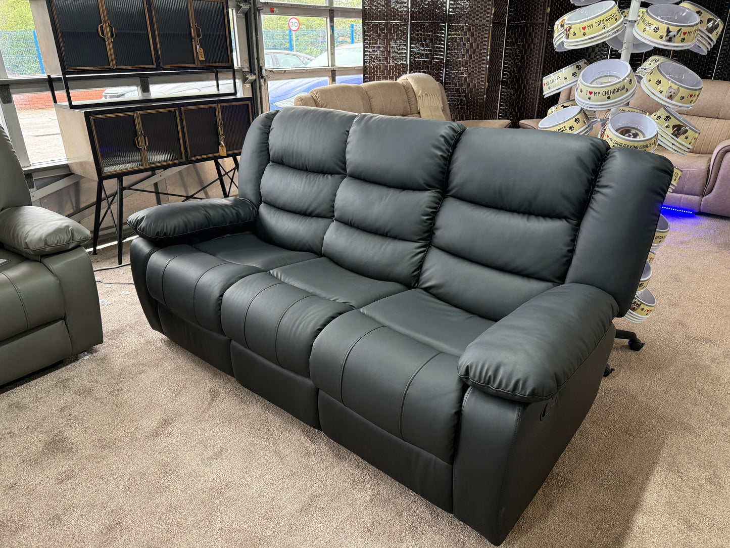 Conrad Manual Recliner Sofa 3-Seater