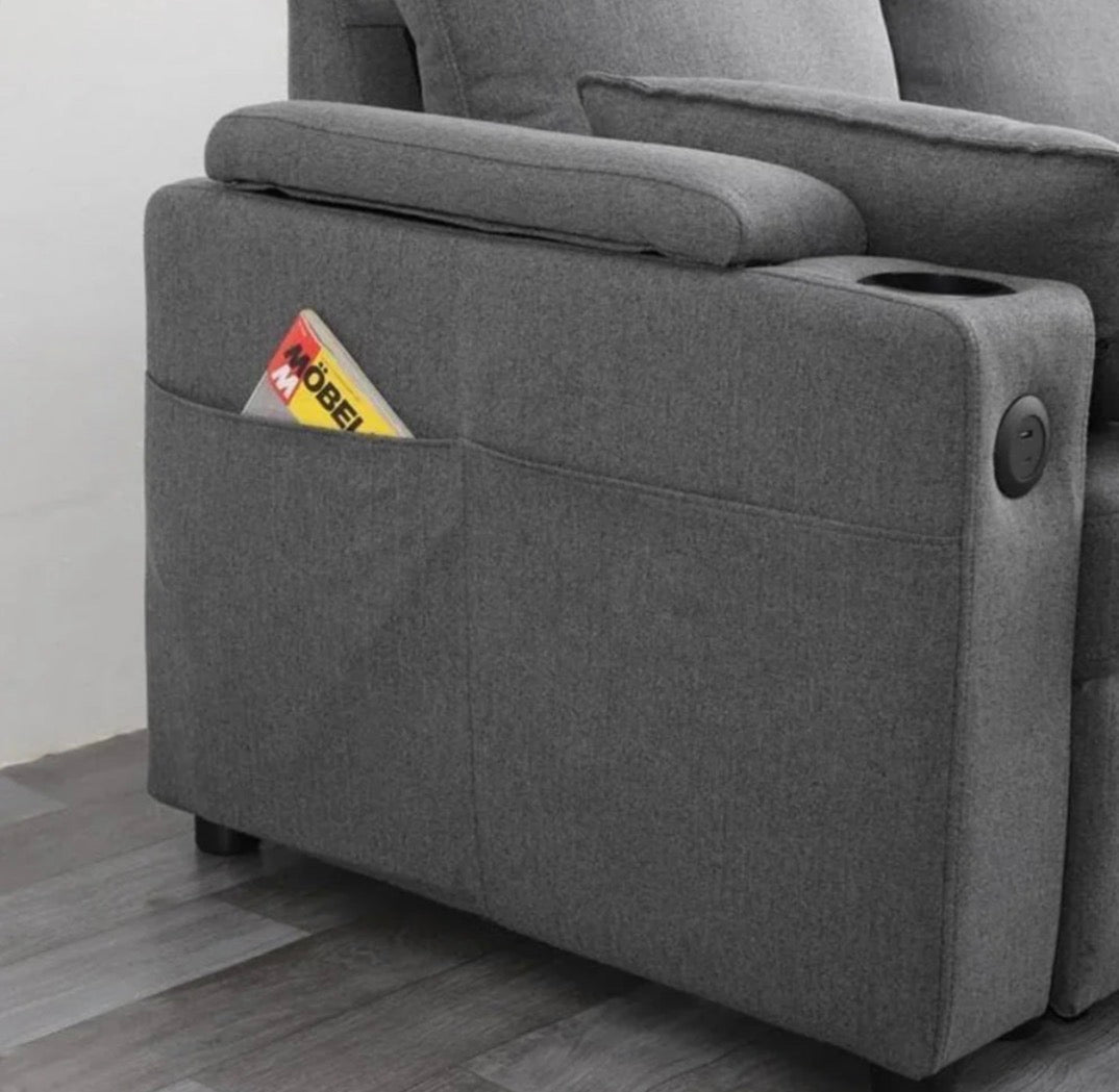 Francisco Grey Universal Corner Sofabed: Stylish, Comfortable, Versatile, Space-Saving Design