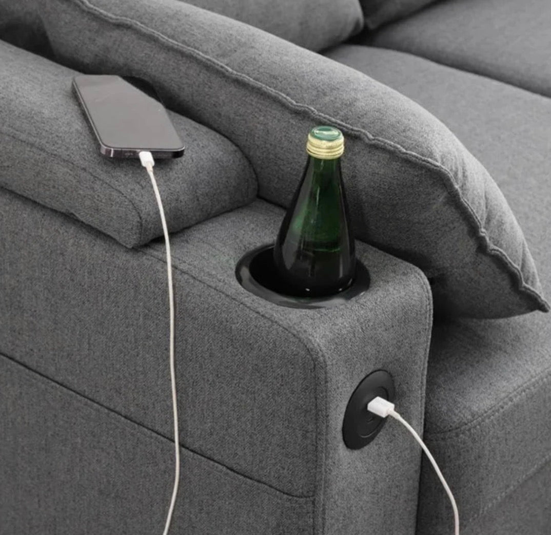 Francisco Grey Universal Corner Sofabed: Stylish, Comfortable, Versatile, Space-Saving Design