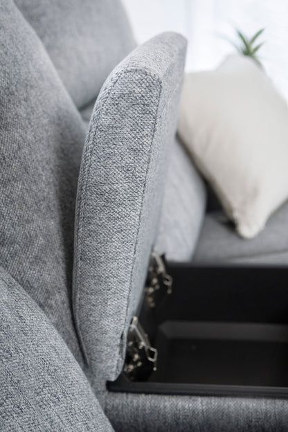 Linden Plush Grey 2-Seater Electric Recliner Sofa - Ultimate Comfort Lounge