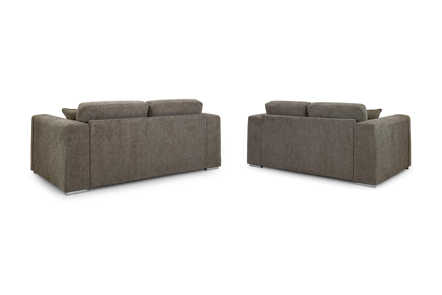 Luxurious Naples Mocha 3+2 Sofa Set, Velvet Trimmed, Ultimate Comfort
