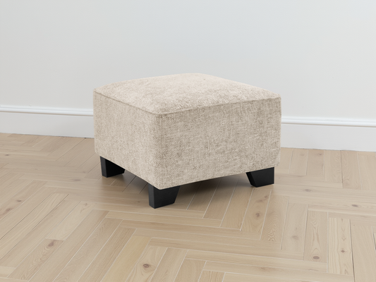 Luxurious Nebraska Stone Fabric Footstool Ottoman for Ultimate Living Room Comfort