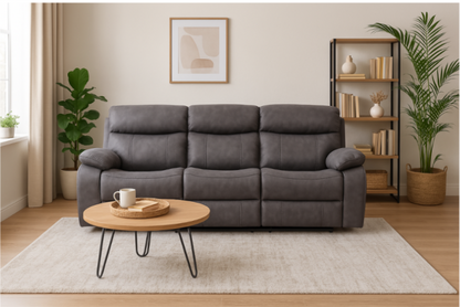 Oregon 3, 2 & 1 Electric Reclining Leather Sofa Set with USB Ports