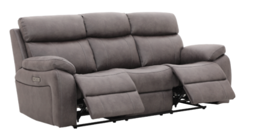 Oregon 3, 2 & 1 Electric Reclining Leather Sofa Set with USB Ports