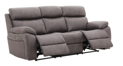 Oregon 3, 2 & 1 Electric Reclining Leather Sofa Set with USB Ports