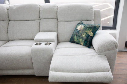 Owen Luxurious Electric Recliner Sofa - Comfortable Beige Large Corner Design