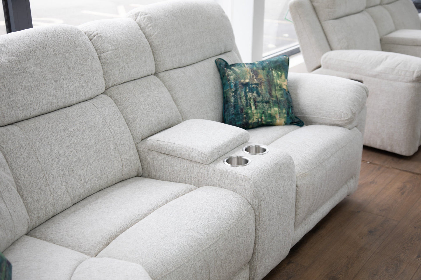 Owen Luxurious Electric Recliner Sofa - Comfortable Beige Large Corner Design