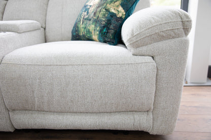 Owen Luxurious Electric Recliner Sofa - Comfortable Beige Large Corner Design