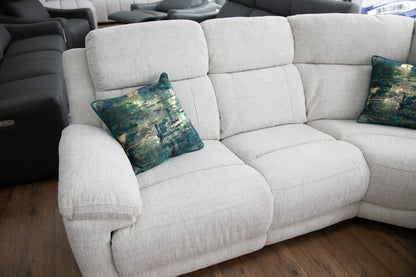 Owen Luxurious Electric Recliner Sofa - Comfortable Beige Large Corner Design