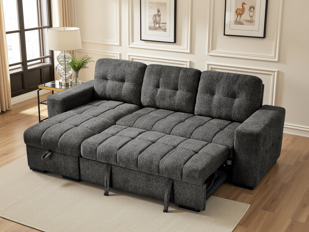 Palermo Universal Grey Corner Sofabed: Stylish, Versatile, Comfortable, Space-Saving Guest Bed