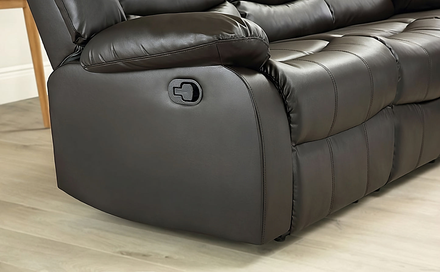 Roma Corner Faux Leather Manual Recliner