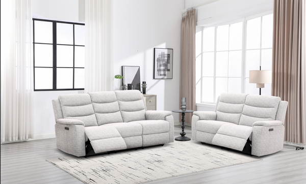 Henley 3 & 2 Seater Reclining Sofa Set with USB ports