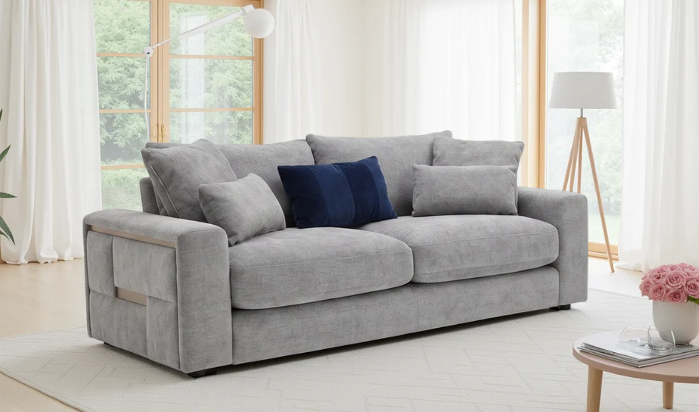 Jupiter Sofa Grey 3 Seater
