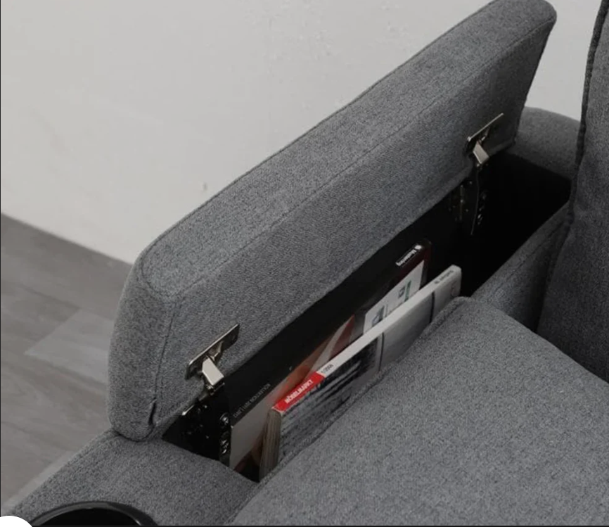 Francesca Corner Sofa Bed with USB, Storage, Cuphoders, Bed and Magazine Pocket