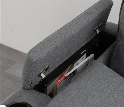 Francesca Corner Sofa Bed with USB, Storage, Cuphoders, Bed and Magazine Pocket