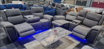 Hannah Electric Recliner 3 & 2 Seater Micro Fibre Sofa
