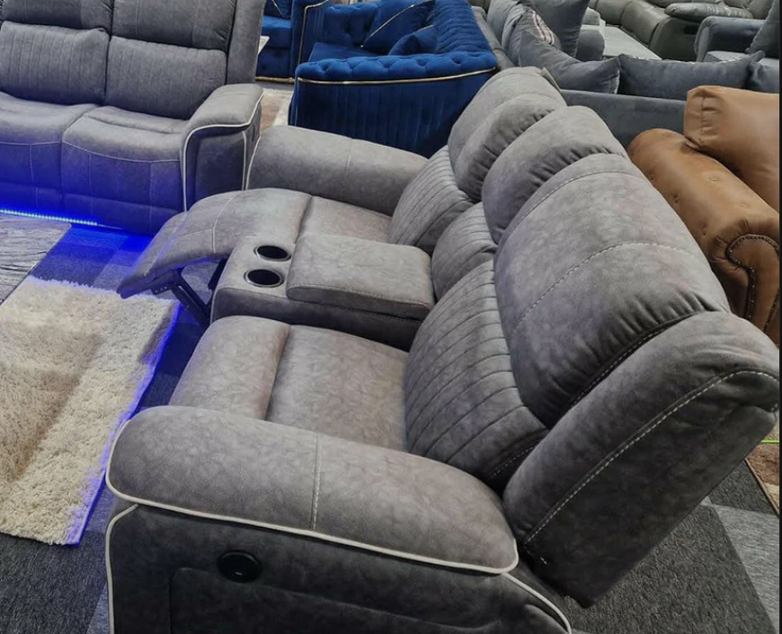 Hannah Electric Recliner 3 Seater Micro Fibre Sofa