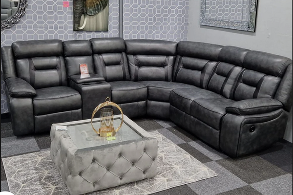 Nova Electric Recliner Leather Corner Sofa