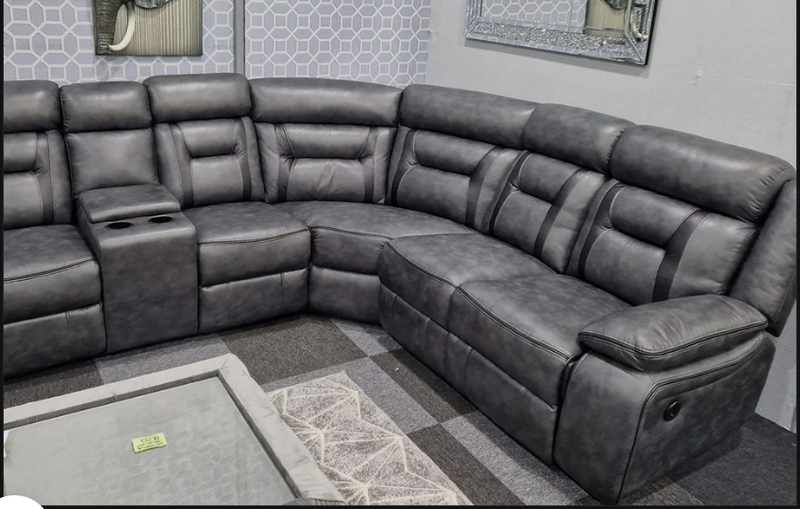 Nova Electric Recliner Leather Corner Sofa