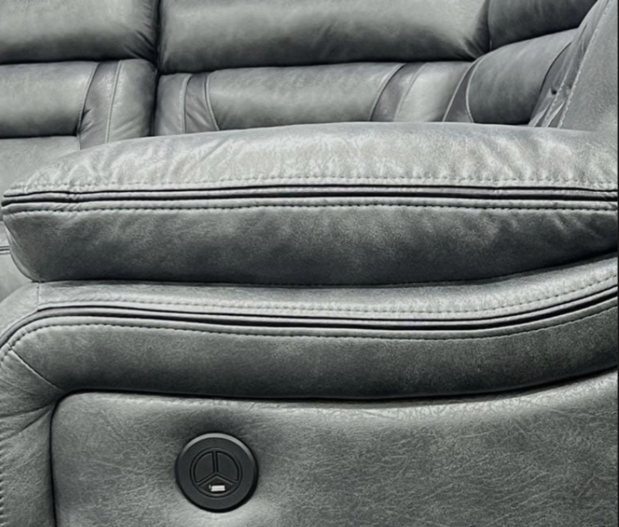 Nova Electric Recliner Leather Corner Sofa