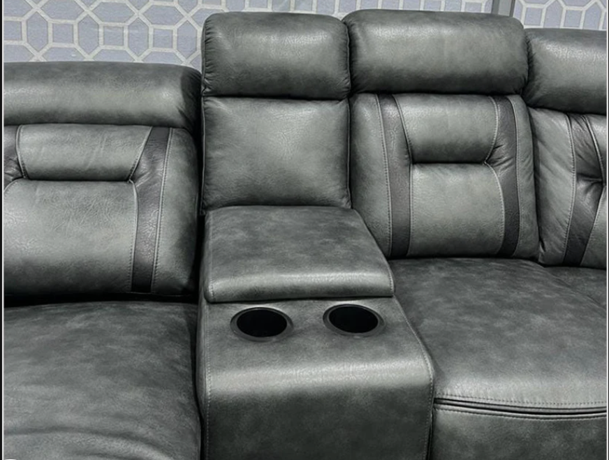 Nova Electric Recliner Leather Corner Sofa