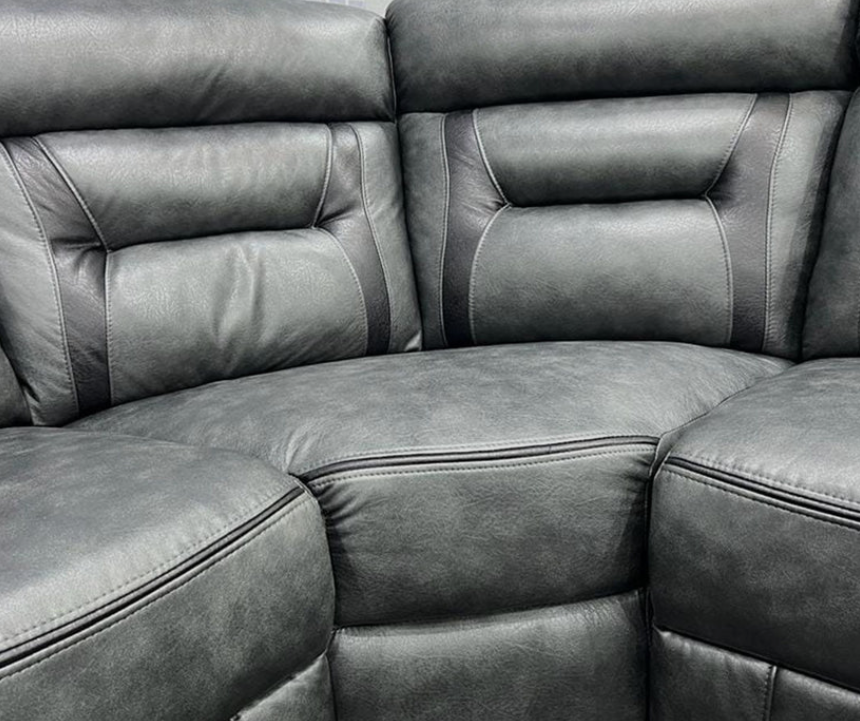 Nova Electric Recliner Leather Corner Sofa