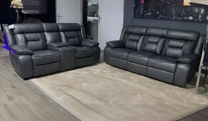 Nova Electric Recliner Leather Sofa 3+2 Seater