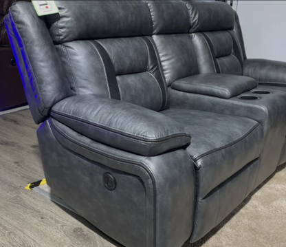 Nova Electric Recliner Leather Sofa 3+2 Seater