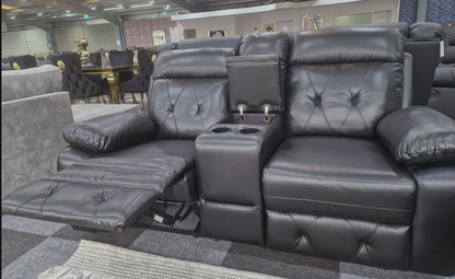 Parada Leather Recliner Sofa 3+2 Seater with Cup Holders & Built-In Storage